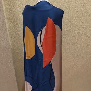 Multi Colored Satin Silk Sana Safinaz Duppata. New with tags.